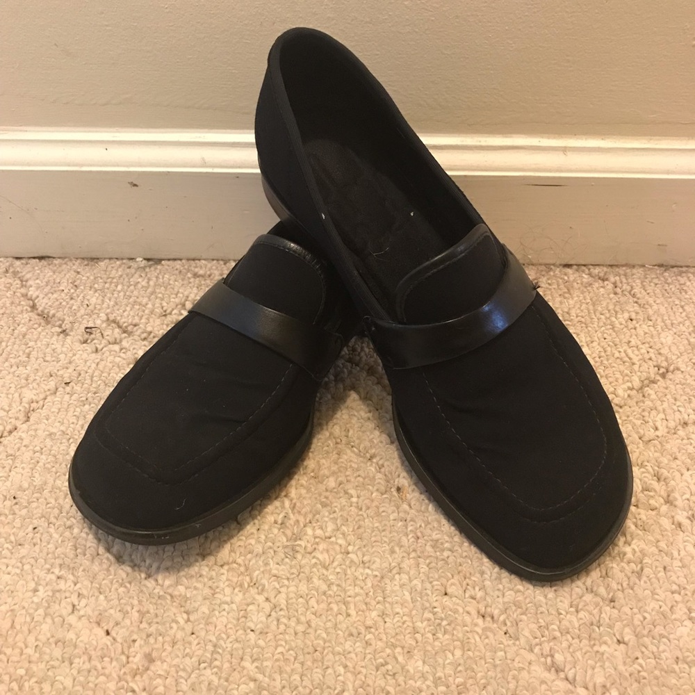 Black Cloth Loafers